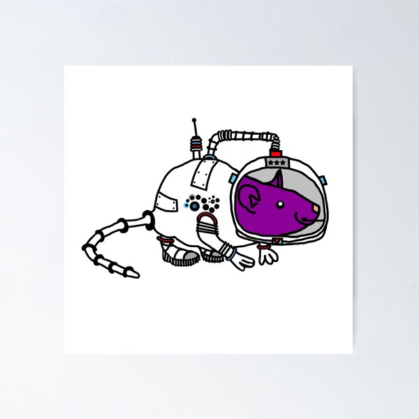 Item preview, Space Commander Purple Rat designed and sold by ellenhenry.