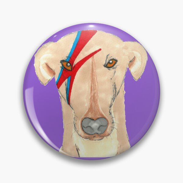 Item preview, Ziggy Stardog Purple - Greyhound Ziggy with a purple background designed and sold by JaneWrenArt.