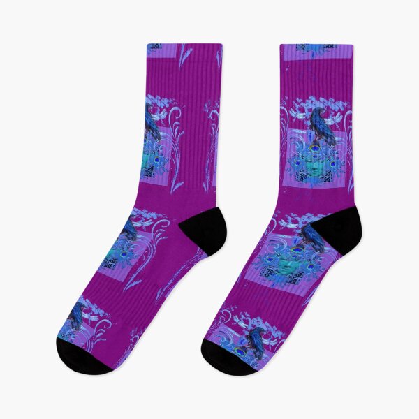 Item preview, SURREAL FUCSIA PINK ART & CROW BLUE FACE ABSTRACT designed and sold by sharlesart.