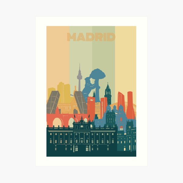 madrid skyline Art Print