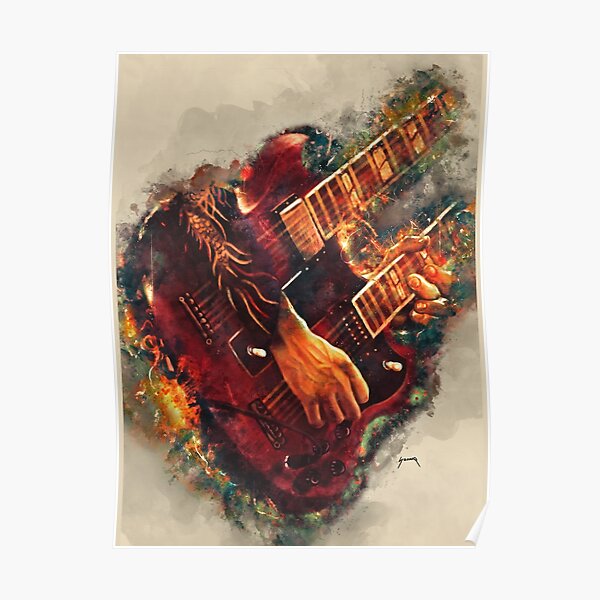 Jimmy Page Guitar Poster