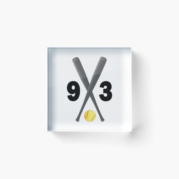 Item preview, Softball number 93 - ninety three with bats and ball designed and sold by AllShirts21.