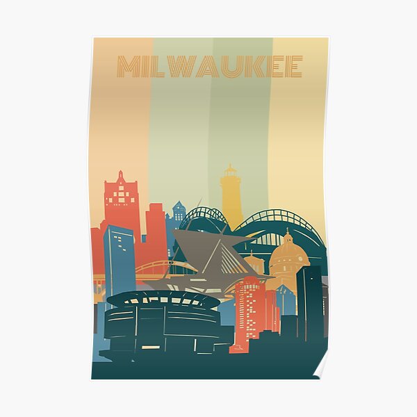 milwaukee skyline Poster