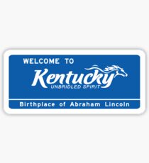 Welcome to Kentucky, Road Sign, USA Sticker