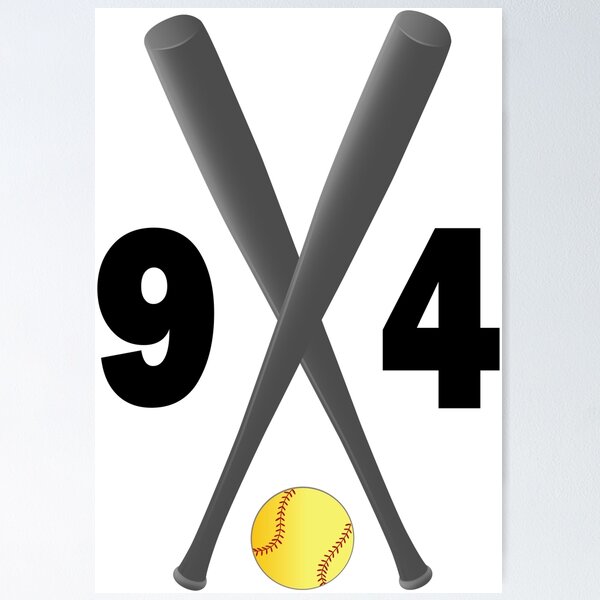 Item preview, Softball number 94 - ninety four with bats and ball designed and sold by AllShirts21.