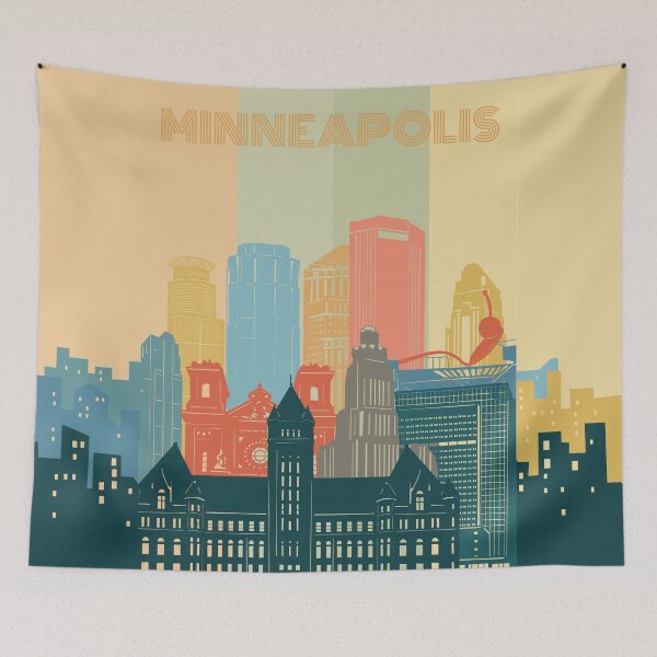 Item preview, minneapolis skyline designed and sold by BekimART2.