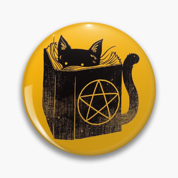 witchcraft cat Pin