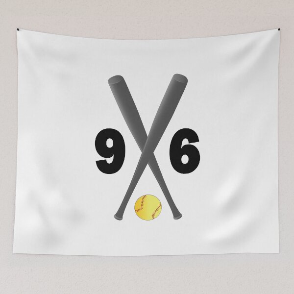 Item preview, Softball number 96 - ninety six with bats and ball designed and sold by AllShirts21.