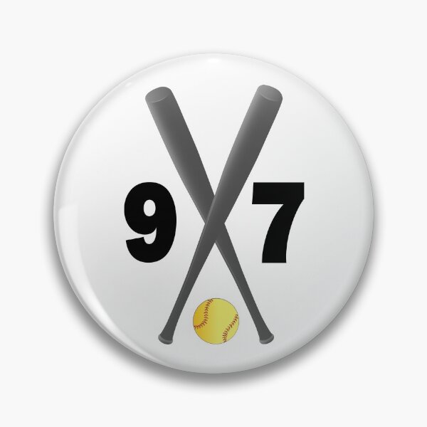 Item preview, Softball number 97 - ninety seven with bats and ball designed and sold by AllShirts21.