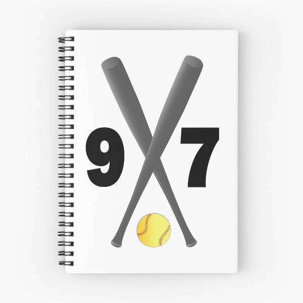 Item preview, Softball number 97 - ninety seven with bats and ball designed and sold by AllShirts21.