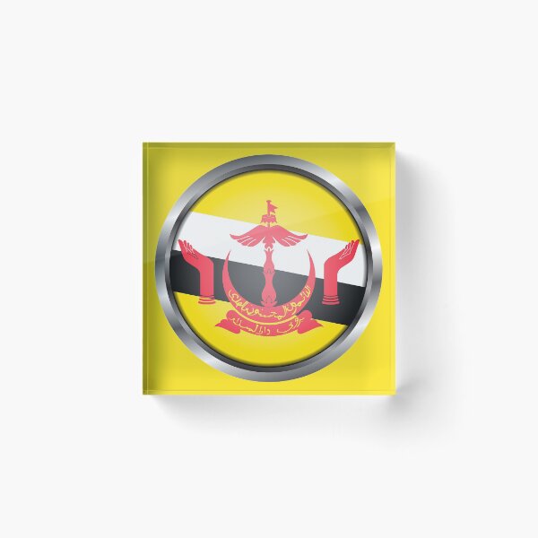 Item preview, Brunei Flag Metal Frame designed and sold by mattpanta.