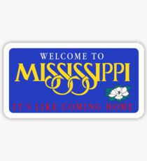 Welcome to Mississippi, Road Sign, USA Sticker