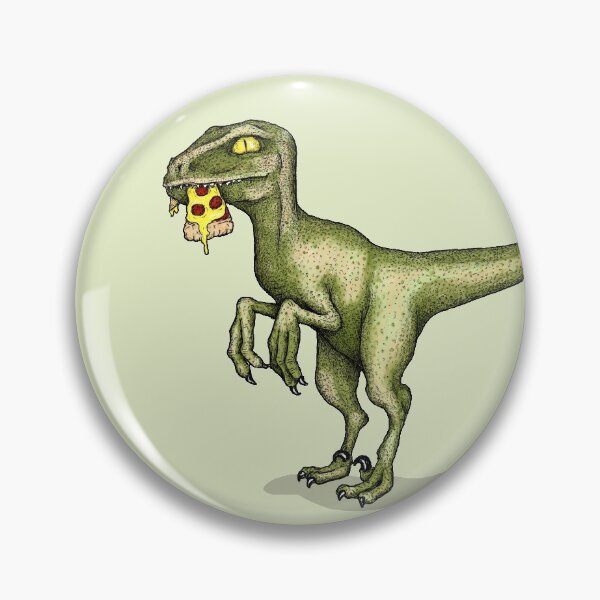 Artikel-Vorschau von Raptor-Dinosaurier, der Pizzastück isst, designt und verkauft von agrapedesign.