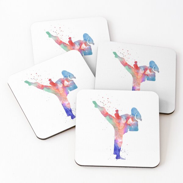 Artikelvorschau, Weibliches Karate, Frauenkarate, Aquarellkarate entworfen und verkauft von Rosaliartbook.