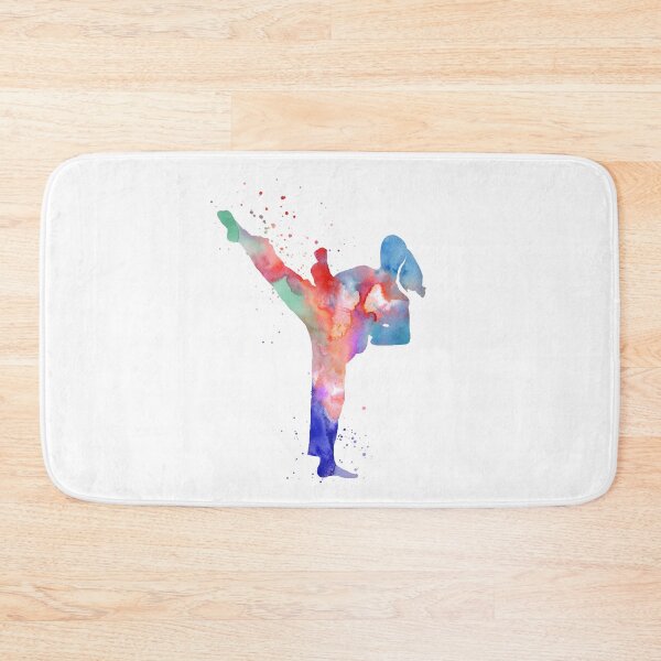 Artikelvorschau, Weibliches Karate, Frauenkarate, Aquarellkarate entworfen und verkauft von Rosaliartbook.