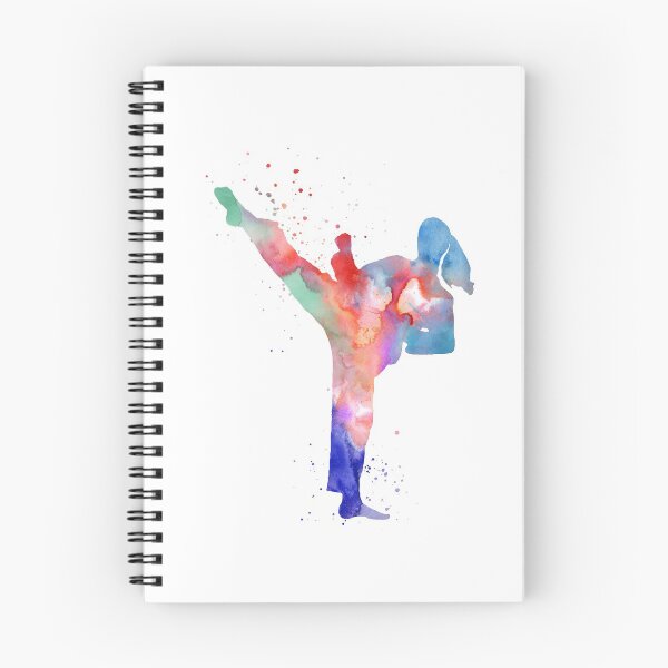 Artikelvorschau, Weibliches Karate, Frauenkarate, Aquarellkarate entworfen und verkauft von Rosaliartbook.