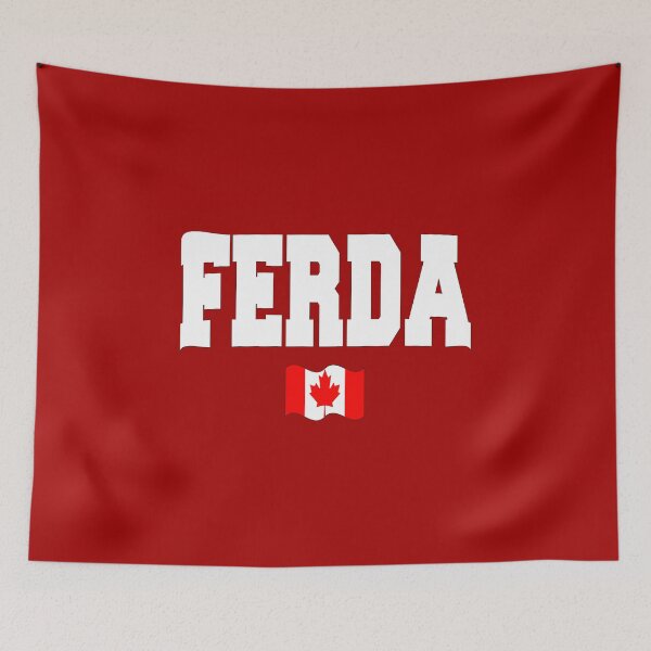 Aperçu de l'œuvre Ferda avec drapeau canadien créée et vendue par AllShirts21.