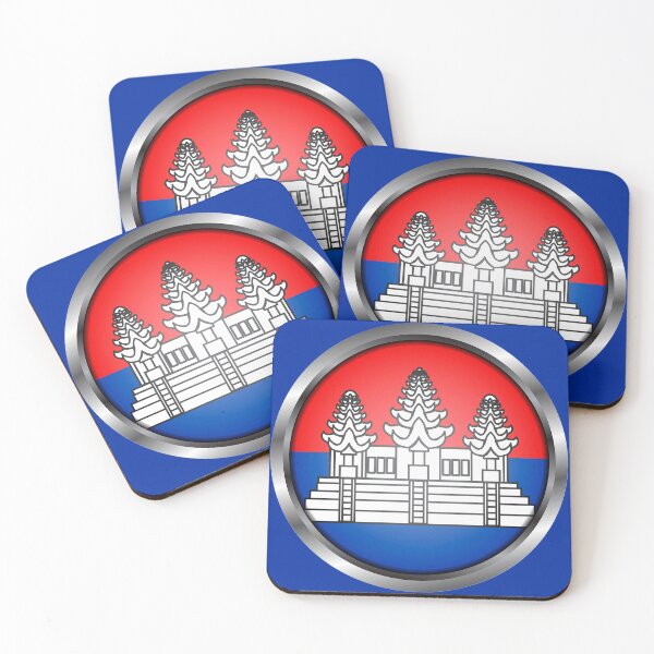 Item preview, Cambodia Flag Metal Frame designed and sold by mattpanta.
