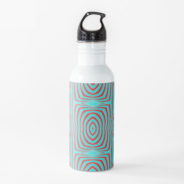 Psychogenic, hypnotic, hallucinogenic, black and white, psychedelic, hallucinative, mind-bending, psychoactive pattern Water Bottle