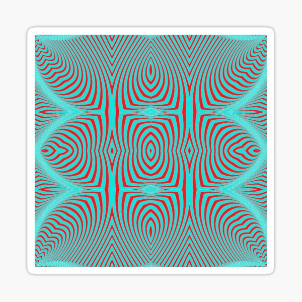 Psychogenic, hypnotic, hallucinogenic, black and white, psychedelic, hallucinative, mind-bending, psychoactive pattern Glossy Sticker