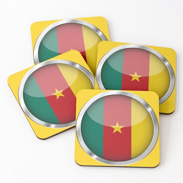 Item preview, Cameroon Flag Metal Frame designed and sold by mattpanta.