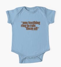 'one teething ring...' One Piece - Short Sleeve