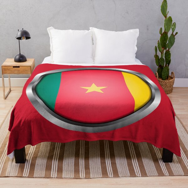 Item preview, Cameroon Flag Round Metal Frame designed and sold by mattpanta.