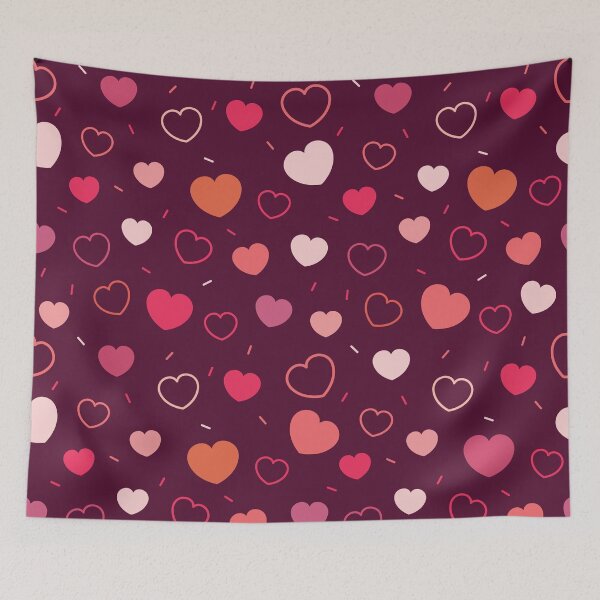 Item preview, Abstract pattern with illustration of hearts and dashes designed and sold by megaspy.