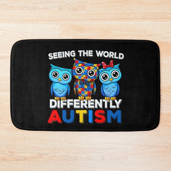 Item preview, Seeing The World Differently Autism Awareness Owl designed and sold by MerchK1ng.