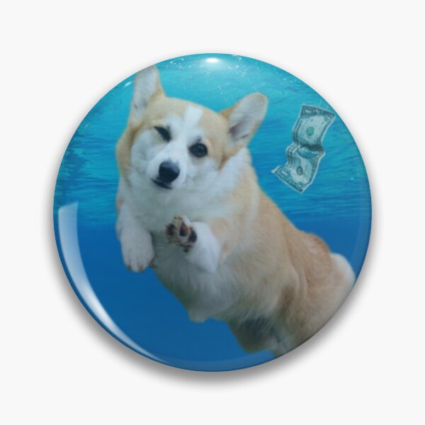 Paper Chasing Corgi Cool Poster Pin