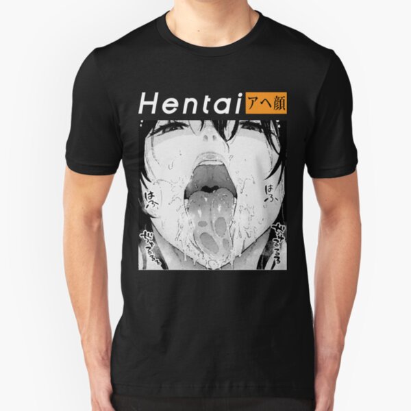 AHEGAO HENTAI SENPAI Slim Fit T-Shirt