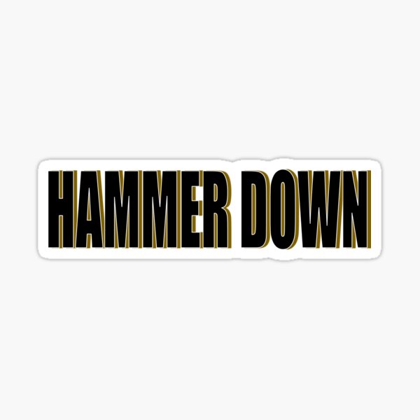"Hammer Down" Sticker for Sale by knhuter Redbubble