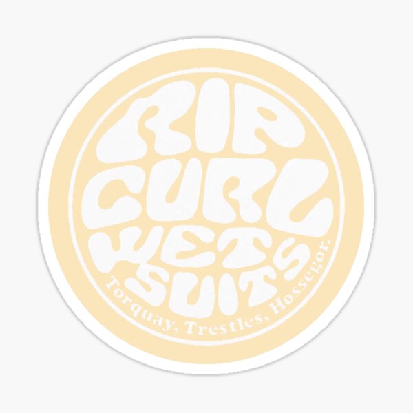 RIp Curl Sticker: Light Yellow Sticker