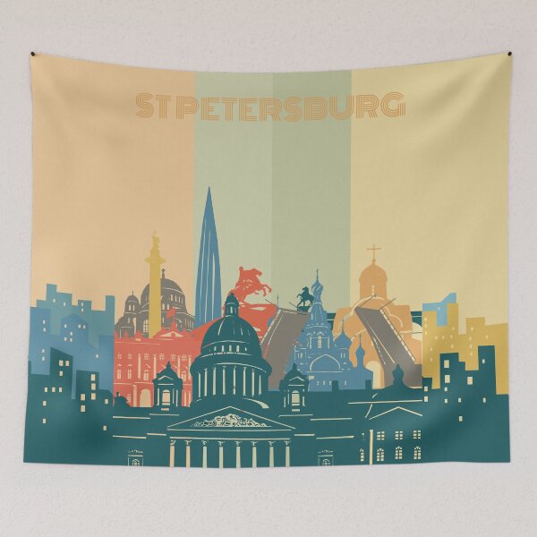 Item preview, saint petersburg skyline designed and sold by BekimART2.