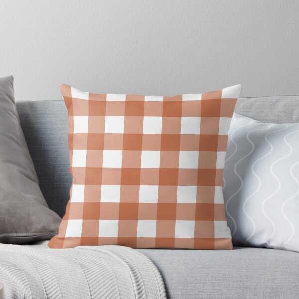 Aperçu de l'œuvre Motif vichy orange brûlé (gros caractères larges) créée et vendue par somewhereartsy.