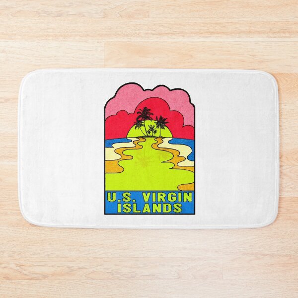 Item preview, U.S. Virgin Islands Groovy Sunset 70's Hippie Hippy Vintage United States designed and sold by DESTINATIONS DECAL DOS.