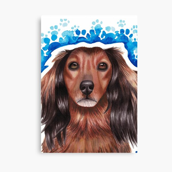 Watercolor dog Canvas Print