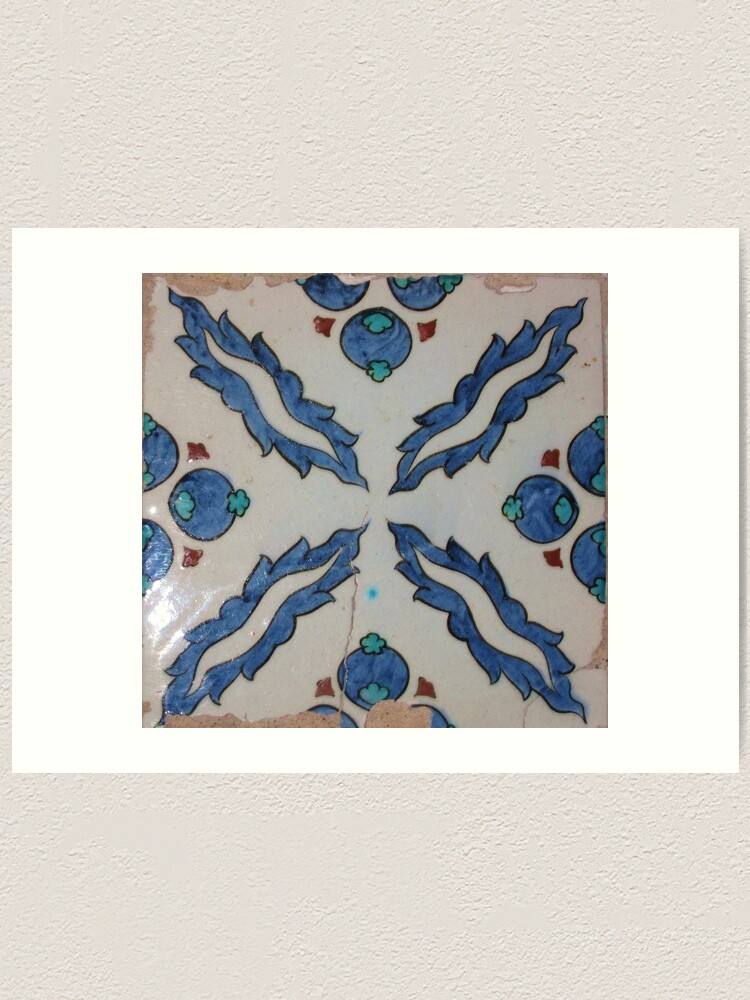 Antique Iznik Blue And White Tile Art Print For Sale By Sirenasea