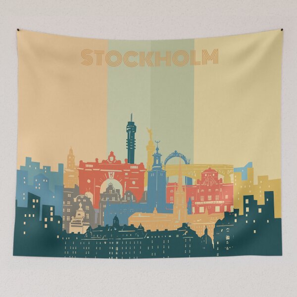 Item preview, stockholm skyline designed and sold by BekimART2.