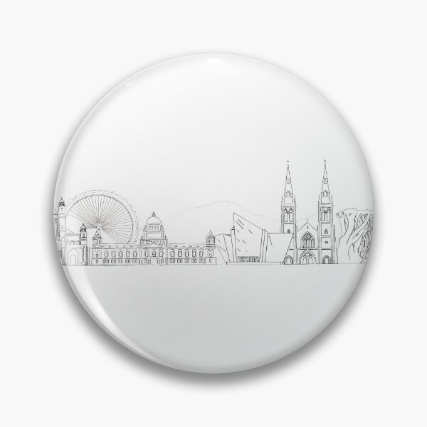 Item preview, Seville white buildings designed and sold by KitCatCards.