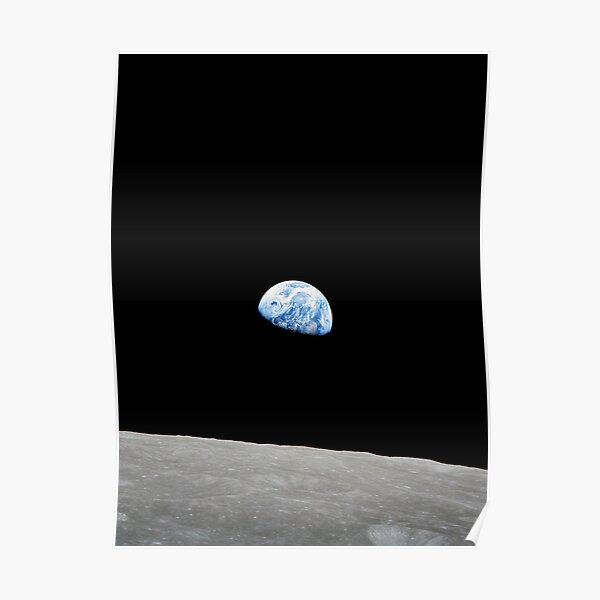 Earthrise from Apollo 8 Poster