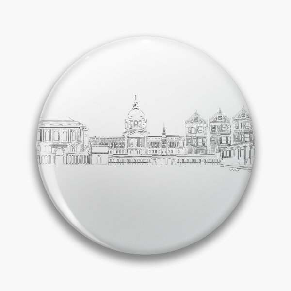 Item preview, San Francisco white buildings designed and sold by KitCatCards.