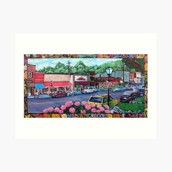'Downtown Blowing Rock' Art Print