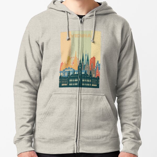 vienna skyline Zipped Hoodie