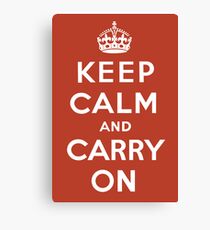 Keep Calm and Carry On Canvas Print