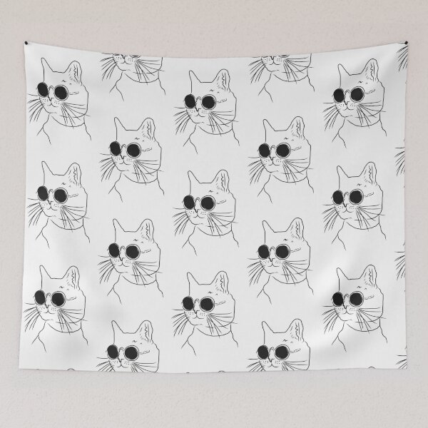 Item preview, Cool cat minimalist design funny cat with sunglasses  designed and sold by Tropical Blood.