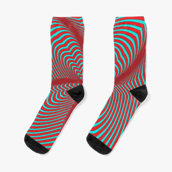 Psychogenic, hypnotic, hallucinogenic, black and white, psychedelic, hallucinative, mind-bending, psychoactive pattern Socks