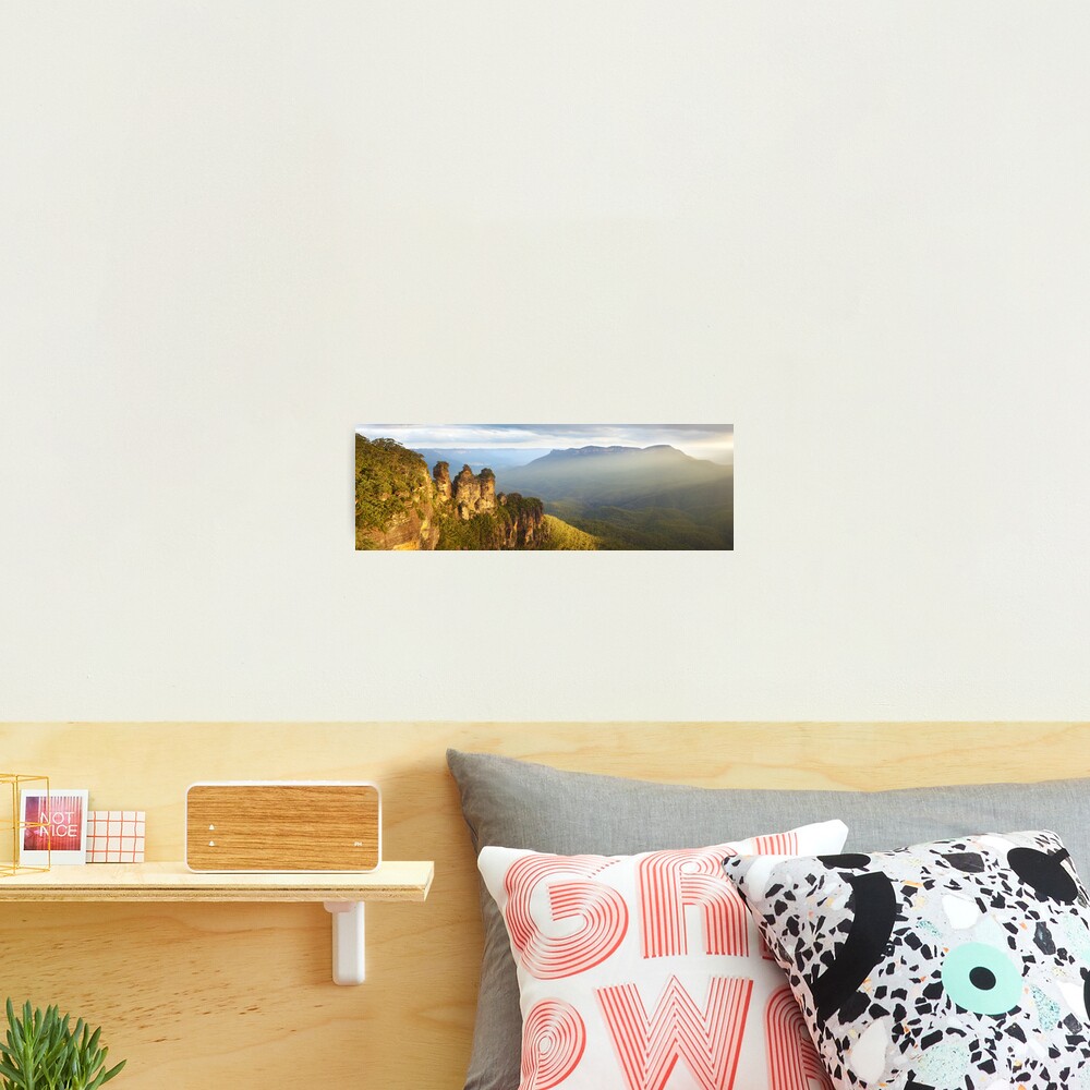 Three Sisters Sunset, Blue Mountains, NSW, Australia Photographic Print