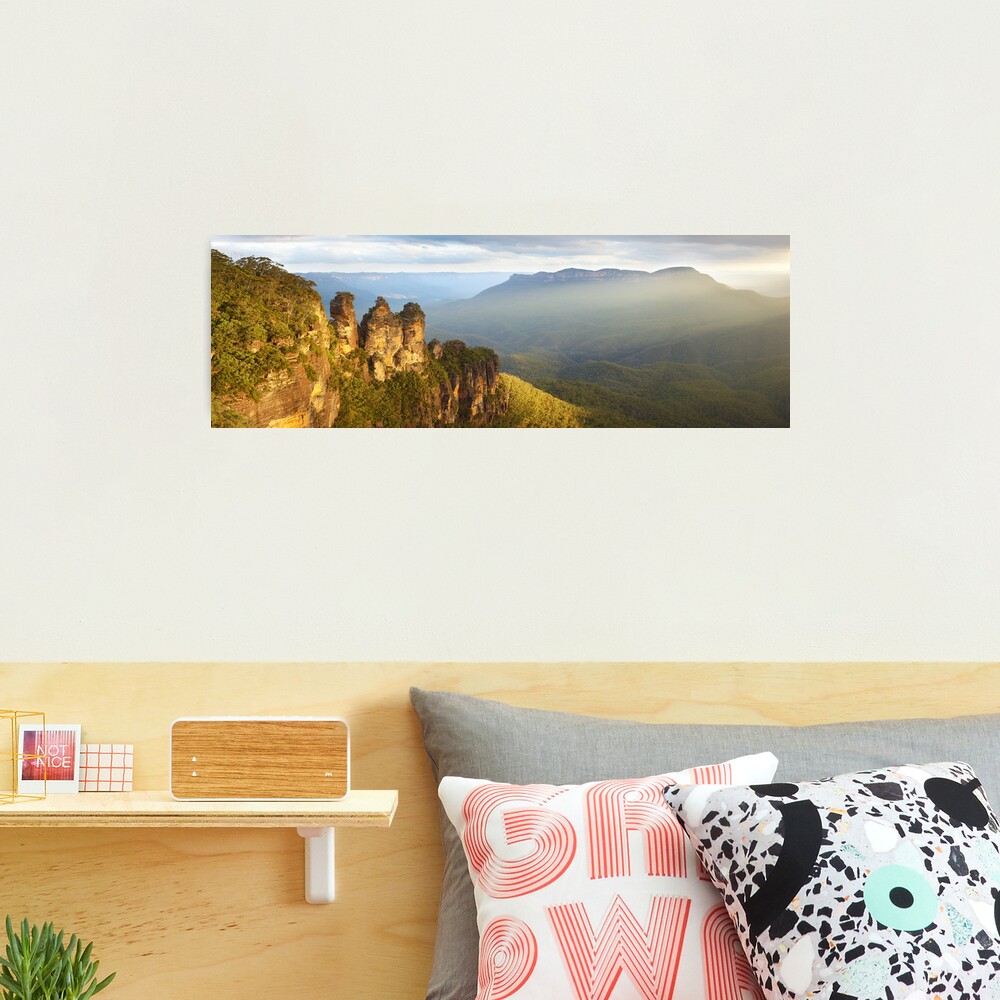 Three Sisters Sunset, Blue Mountains, NSW, Australia Photographic Print