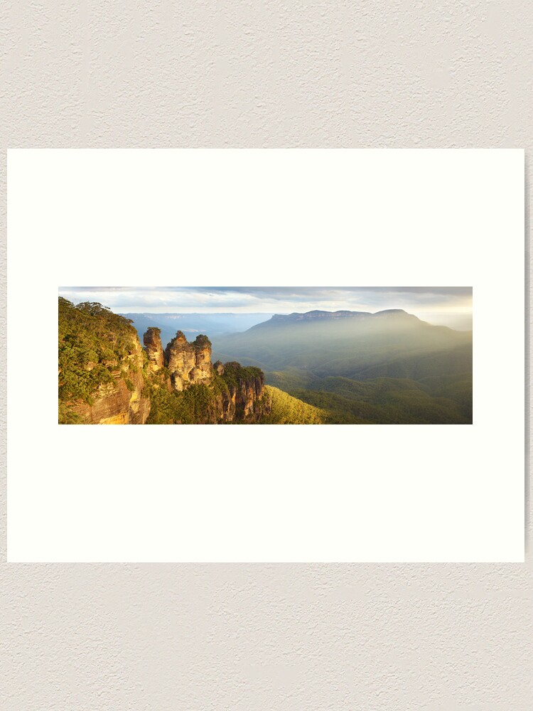 Alternate view of Three Sisters Sunset, Blue Mountains, NSW, Australia Art Print